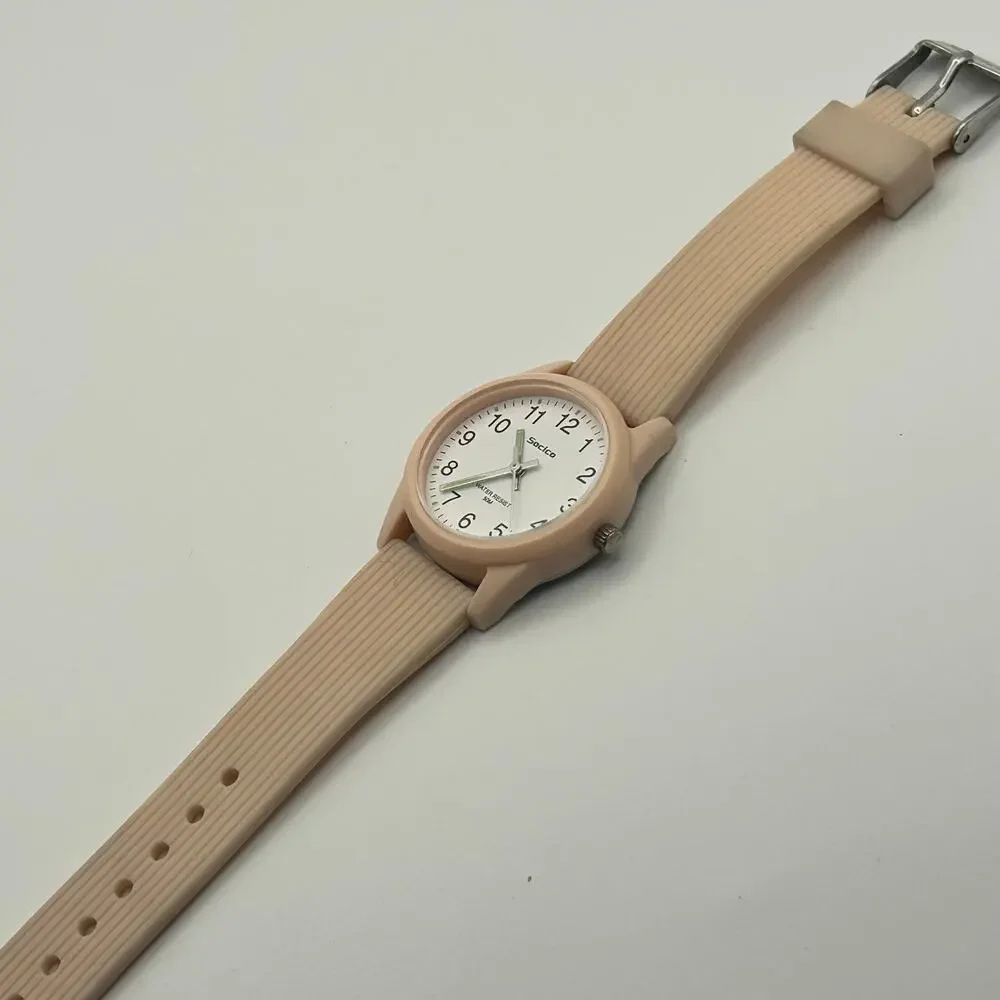 Socico Pink Watch 50M WR St. Steel, Working New Battery
